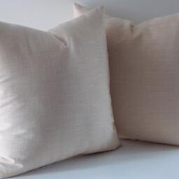 Set Of 2 Natural Linen Throw Pillow Covers 18 Inch Decorative Pillows - thumbnail 3