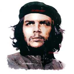 Che Guevara Print 17x12cm - White Rustic Frame - Revolutionary Icon Wall Art, Political Decor, Gift For History Lovers - thumbnail 2