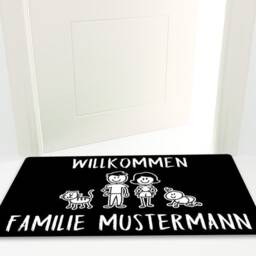 Dirt Sparrow?? Doormat With Name, Individually Designed Non-Slip - Washable High-Quality Outdoor Area Trap Mat Door - thumbnail 3