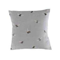 "Cushion Cover in Voyage Maison Grey Busy Bees 14"" 16"" 18"" 20" - thumbnail 1