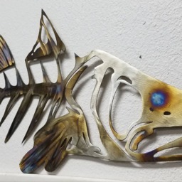 Snook Metal Wall Art, Skeleton Fish Snook, Ocean Outdoor Fishing Anniversary Gift - thumbnail 2