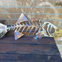 Snook Metal Wall Art, Skeleton Fish Snook, Ocean Outdoor Fishing Anniversary Gift - thumbnail 3