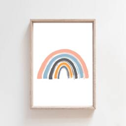 Set Of 3 Girls Nursery Prints, Rainbow Pastel Wall Art, Bedroom Toddler, Playroom - thumbnail 2