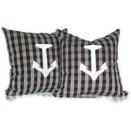 "Nautical, Anchors, Pillow Cover Pair, 18"" X 18" - thumbnail 2
