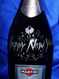 Customize Carved Champagne Bottle - #118 Local Only - thumbnail 2