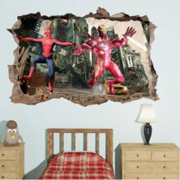 Superheroes Avengers Ironman Spiderman Wall Sticker Decal Mural Poster Decor 1028 - thumbnail 1