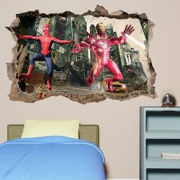 Superheroes Avengers Ironman Spiderman Wall Sticker Decal Mural Poster Decor 1028 - thumbnail 3