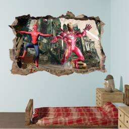 Superheroes Avengers Ironman Spiderman Wall Sticker Decal Mural Poster Decor 1028 - thumbnail 2