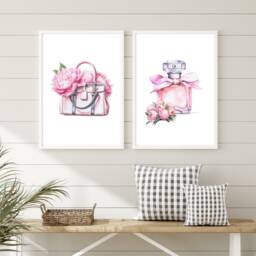 Pink Wall Art, Peony Prints, Bedroom Perfume Print, Shoes Poster, Living Room Posters, Handbag Pictures, Home Decor - thumbnail 2