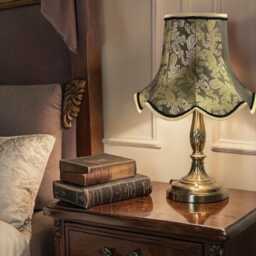 Traditional Dark Bronze Paisley Fabric Lampshade Handmade in The UK For Table & Floor Standard Lamp Shades, Ceiling Lights, Wall Lights - thumbnail 2