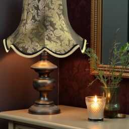 Traditional Dark Bronze Paisley Fabric Lampshade Handmade in The UK For Table & Floor Standard Lamp Shades, Ceiling Lights, Wall Lights - thumbnail 3
