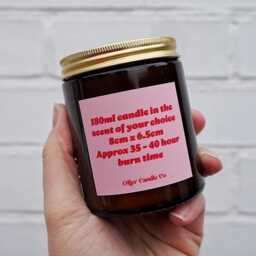 Personalised Soy Wax Candle Gift Custom Message, Various Scents - thumbnail 2