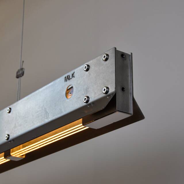 Ne1200/145 Pendant - Matt Stainless Steel & Clear Acrylic - image 1