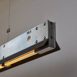 Ne1200/145 Pendant - Matt Stainless Steel & Clear Acrylic - thumbnail 1