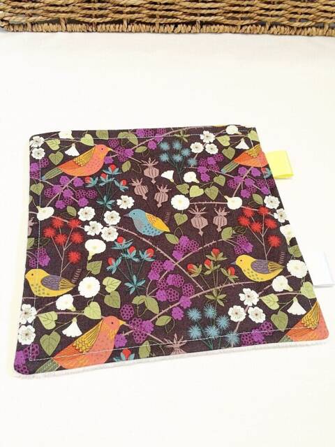 Baby Comforter, Snuggly Soft Square Blankie With Rainbow Birds, Small Security Blanket, Newborn Plush Lovey, Colourful Birds Baby Lovey - image 1