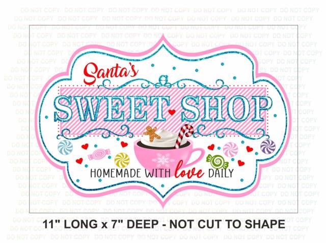 Sweet Shop Wreath Sign, Christmas Sweets Sign, Sweet Shop Candy Shop - image 1