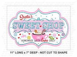 Sweet Shop Wreath Sign, Christmas Sweets Sign, Sweet Shop Candy Shop - thumbnail 1