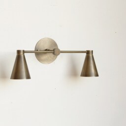 Brass Wall Sconce Light, Modern Brass Un-Lacquered Wall Sconce Minimal Light, Ul Listed No.0503 - thumbnail 2