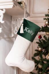 Velvet Christmas Stockings, Family Christmas Velvet Stockings - thumbnail 1