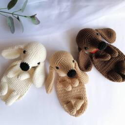 Brown Dachshund Lovey, Pregnancy Gift, Personalized Baby Toy, Shower - thumbnail 3