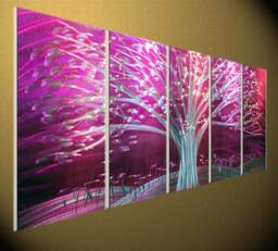 Abstract Metal Tree Wall Art, Modern Sculpture - thumbnail 1