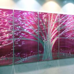 Abstract Metal Tree Wall Art, Modern Sculpture - thumbnail 3