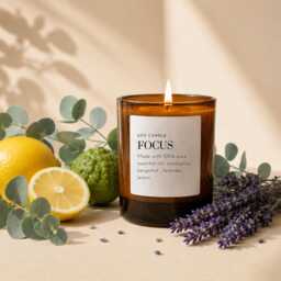Aromatherapy Soy Candles - Hand-Poured, Essential Oil Scents For Relaxation 120/180/300/500G- Refill 30Cl Candle - Perfect Gift Focus