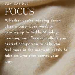 Aromatherapy Soy Candles - Hand-Poured, Essential Oil Scents For Relaxation 120/180/300/500G- Refill 30Cl Candle - Perfect Gift Focus - thumbnail 2