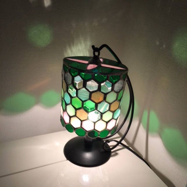 Table Lamp Jewel Night Green & Pink Bay View - image 1
