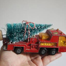 Altered, Large, Vintage, 1972, Matchbox, K-9, Fire Tender, Pumper Truck, Red, Engine, Toy, Collectible, Christmas Tree - thumbnail 4