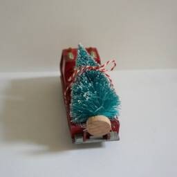 Altered, Large, Vintage, 1972, Matchbox, K-9, Fire Tender, Pumper Truck, Red, Engine, Toy, Collectible, Christmas Tree - thumbnail 3