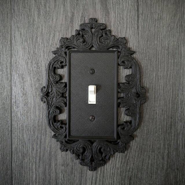 Rustic Victorian Frame Switch & Outlet Covers Rocker Toggle Plate ?? Wall 3D Printed Halloween Gothic Home Decor - image 1