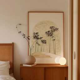 Bamboo Landscape Poster - Minimal Japanese Wall Art Neutral Zen Nature Print - thumbnail 2