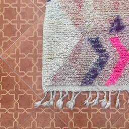 Handmade Wool Berber Runner Rug 2.5 X 10.5 Ft, Low Pile - thumbnail 4