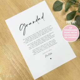 Personalised Grandad Poem A4 Unframed Print, Print Gift From Grandchild Grandchildren, Grandparent Poem, Christmas - thumbnail 3