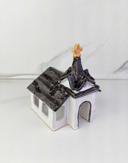 Aquarium Decor Handmade, Ceramic Decoration, & Pottery, Large Aquarium Decor, Candle Lantern, Cross, Church - image 1