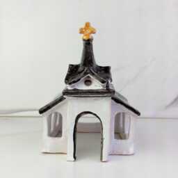 Aquarium Decor Handmade, Ceramic Decoration, & Pottery, Large Aquarium Decor, Candle Lantern, Cross, Church - thumbnail 2
