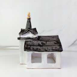 Aquarium Decor Handmade, Ceramic Decoration, & Pottery, Large Aquarium Decor, Candle Lantern, Cross, Church - thumbnail 3