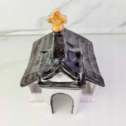 Aquarium Decor Handmade, Ceramic Decoration, & Pottery, Large Aquarium Decor, Candle Lantern, Cross, Church - thumbnail 4
