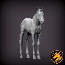 Foal - Standing Pose - Unpainted Resin Model - Realistic Young Horse Sculpture - thumbnail 2
