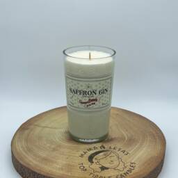Gabriel Boudier Gin Bottle Candle - Lemongrass & Ginger Scented Soy Wax Repurposed Glass - thumbnail 3