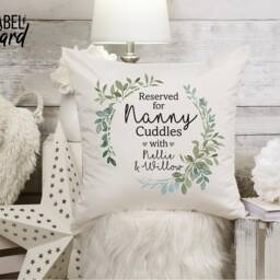 Personalised Nanny Cuddles With Cushion, Gift, Grandma Gifts, Mothers Day Mum Cuddle Nanny, Nanna - thumbnail 3