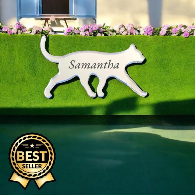 Custom Cat Shape Mirror Personalized Garden & Indoor Decor - image 1