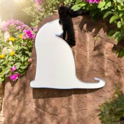 Custom Cat Shape Mirror Personalized Garden & Indoor Decor - thumbnail 2