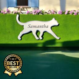 Custom Cat Shape Mirror Personalized Garden & Indoor Decor
