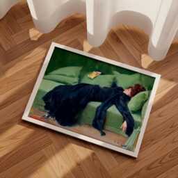 Ramon Casas Print A Decadent Girl, Lady in Green, Vintage Wall Art - thumbnail 2