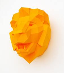 Diy Papercraft Template Lion Trophy Head No. 4, 3D Puzzle - thumbnail 3