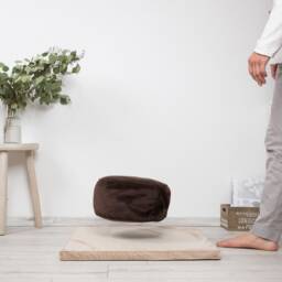 Velvet Meditation Zabuton Handmade Floor Cushion, Zen Decor - thumbnail 2