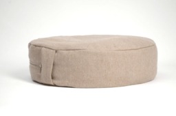Linen Burlap Meditation Cushion, Buckwheat Zafu Floor Pillow
