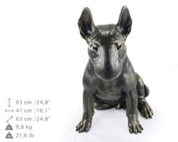 Bullterrier - Sitting, Dog Natural Size Statue, Limited Edition, Artdog - thumbnail 1